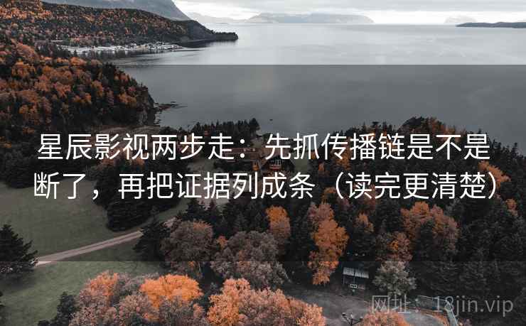 星辰影视两步走：先抓传播链是不是断了，再把证据列成条（读完更清楚）